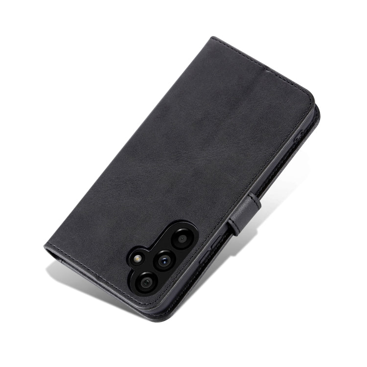 For Samsung Galaxy A55 5G AZNS Skin Feel Calf Texture Flip Leather Phone Case(Black)