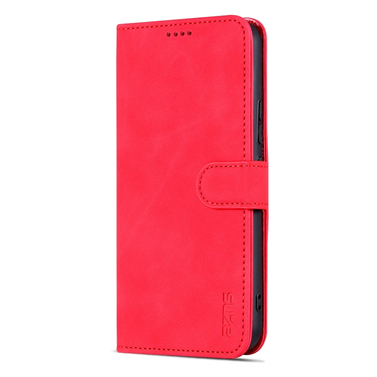 For Samsung Galaxy A55 5G AZNS Skin Feel Calf Texture Flip Leather Phone Case(Red)