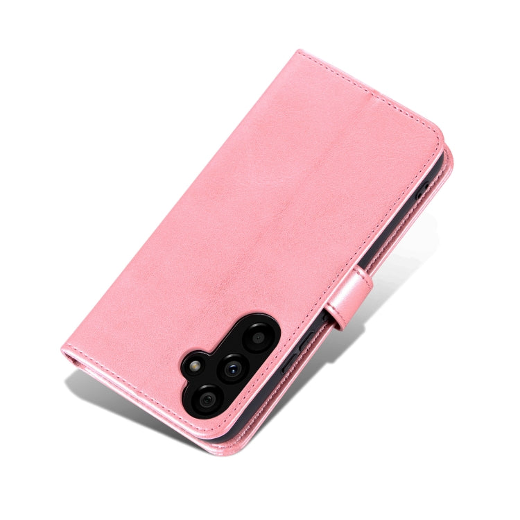 For Samsung Galaxy A55 5G AZNS Skin Feel Calf Texture Flip Leather Phone Case(Rose Gold)