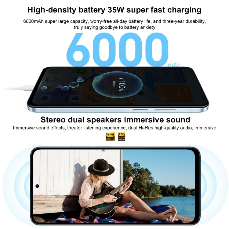 Honor Play 50 Plus, 12GB+256GB, 6.8 inch MagicOS 7.2 Dimensity 6020 Octa Core up to 2.2GHz, Network: 5G, OTG, Not Support Google Play(Purple)