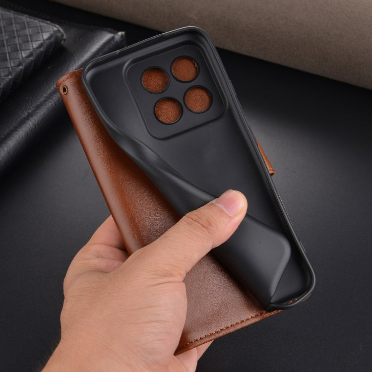 For Xiaomi 14 Pro AZNS Sheepskin Texture Flip Leather Phone Case(Red)