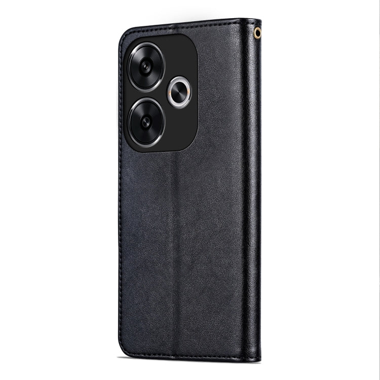 For Xiaomi Redmi Turbo 3 AZNS Sheepskin Texture Flip Leather Phone Case(Black)
