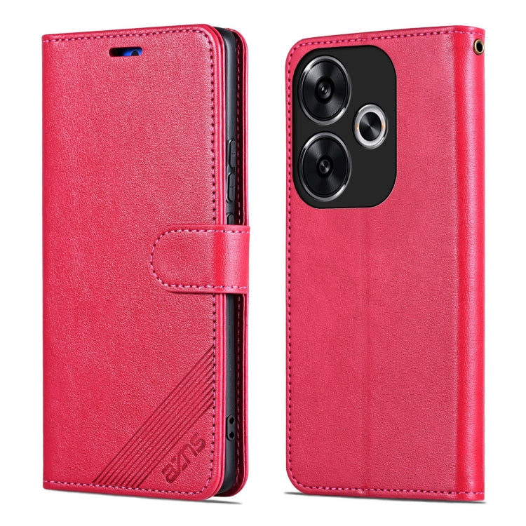 For Xiaomi Redmi Turbo 3 AZNS Sheepskin Texture Flip Leather Phone Case(Red)