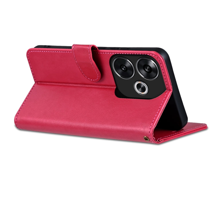 For Xiaomi Redmi Turbo 3 AZNS Sheepskin Texture Flip Leather Phone Case(Red)