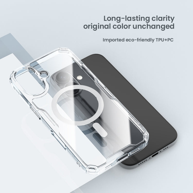 For iPhone 16 Pro Max NILLKIN Ultra Clear Magsafe PC + TPU Phone Case(Transparent)