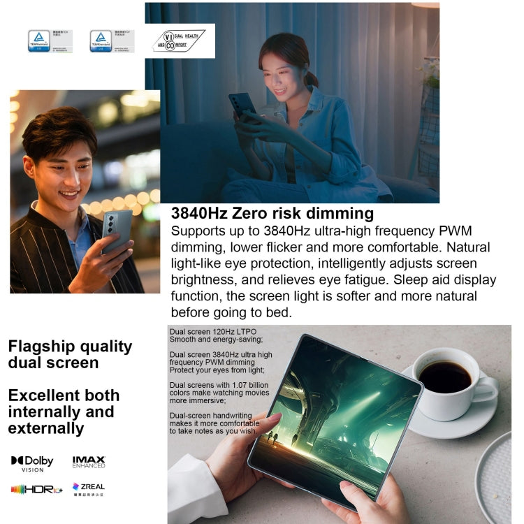 Honor Magic Vs2, 16GB+512GB, Side Fingerprint, 7.92 inch + 6.43 inch MagicOS 7.2 Snapdragon 8+ Gen1 Octa-Core 3.0GHz, OTG, NFC, Not Support Google Play(Black)