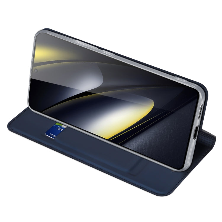 For Xiaomi Poco F6 5G / Redmi Turbo 3 DUX DUCIS Skin Pro Series Flip Leather Phone Case(Blue)