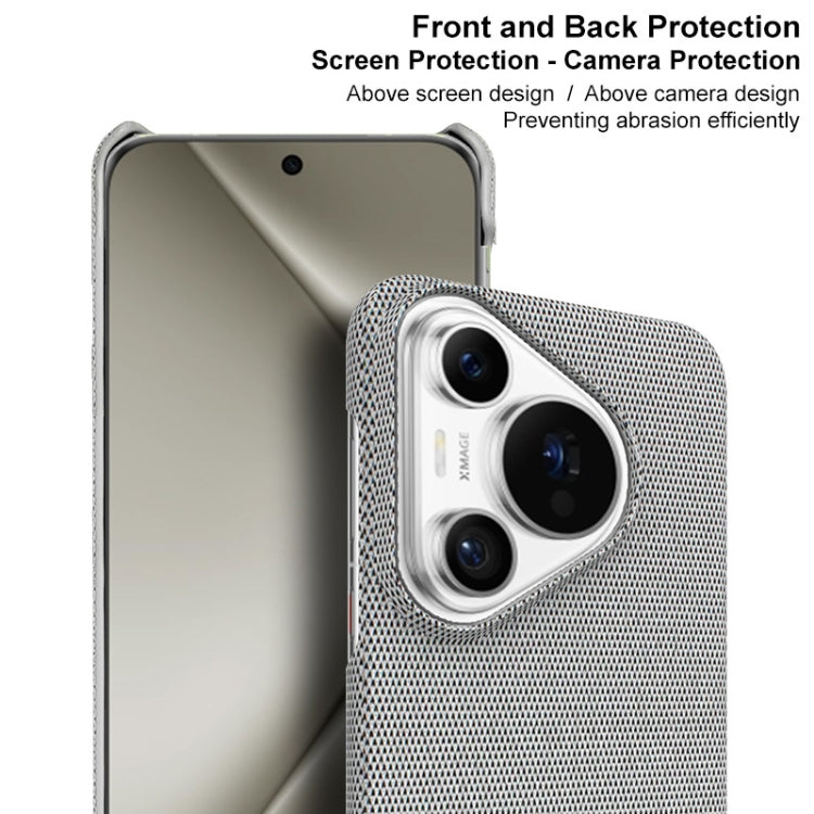 For Huawei Pura 70 Pro / 70 Pro+ imak Ruiyi Series Cloth Texture PU + PC Phone Case(Light Grey)