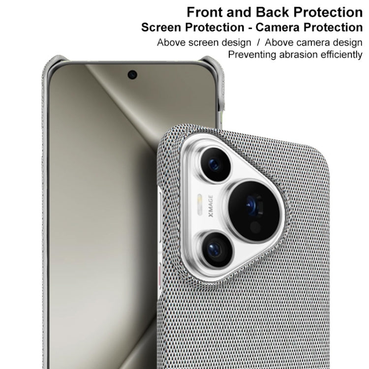 For Huawei Pura 70 imak Ruiyi Series Cloth Texture PU + PC Phone Case(Light Grey)