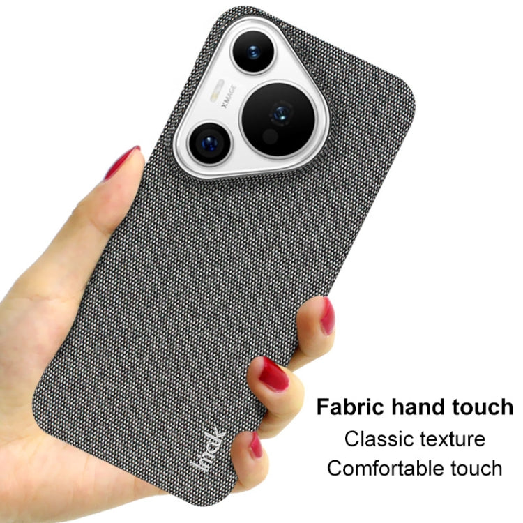 For Huawei Pura 70 imak Ruiyi Series Cloth Texture PU + PC Phone Case(Light Grey)