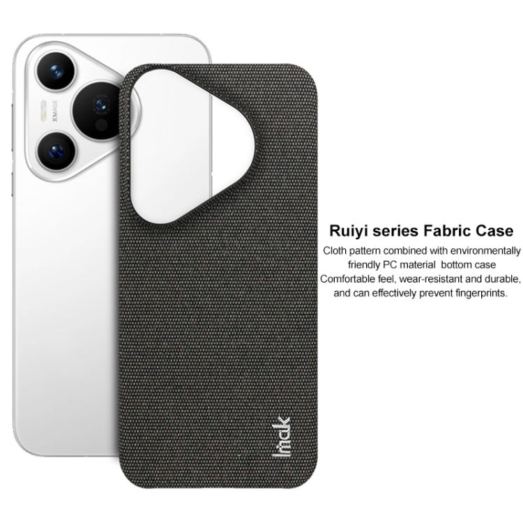 For Huawei Pura 70 imak Ruiyi Series Cloth Texture PU + PC Phone Case(Light Grey)