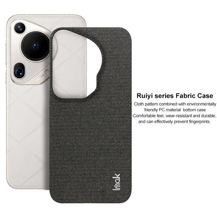 For Huawei Pura 70 Ultra imak Ruiyi Series Cloth Texture PU + PC Phone Case(Light Grey)
