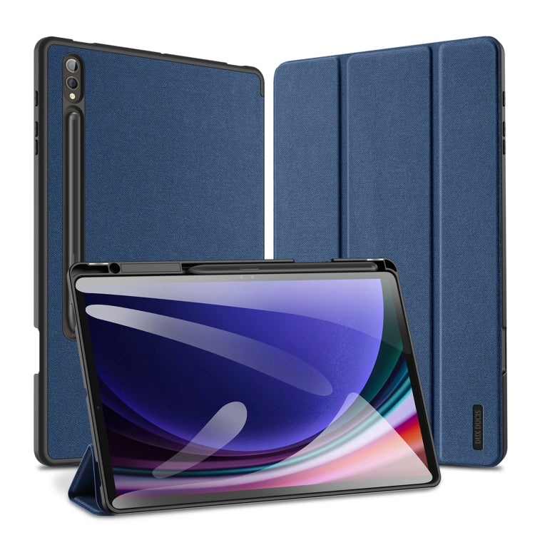 For Samsung Galaxy Tab S10+ DUX DUCIS Domo Series Magnetic Flip Leather Tablet Case(Blue)
