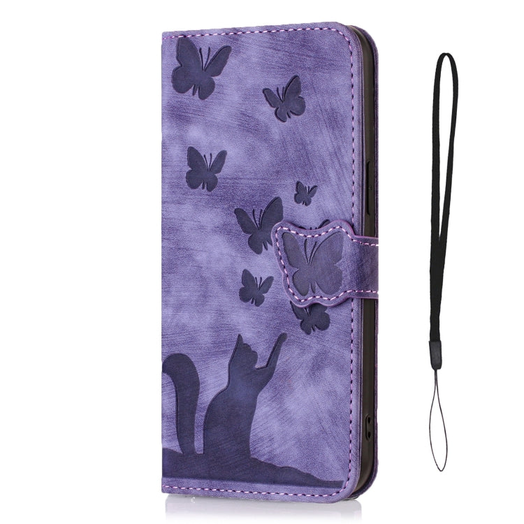 Butterfly Cat Embossing Flip Leather Phone Case, For iPhone XR, For iPhone XS Max, For iPhone 8 Plus / 7 Plus