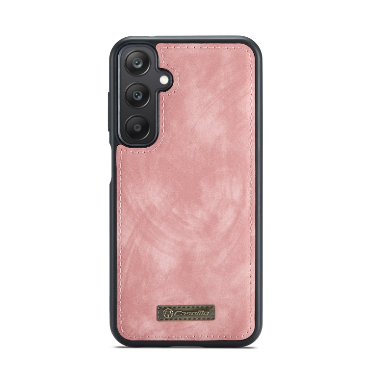For Samsung Galaxy A25 4G CaseMe 008 Multifunctional Zipper Wallet Leather Phone Case with Lanyard(Pink)