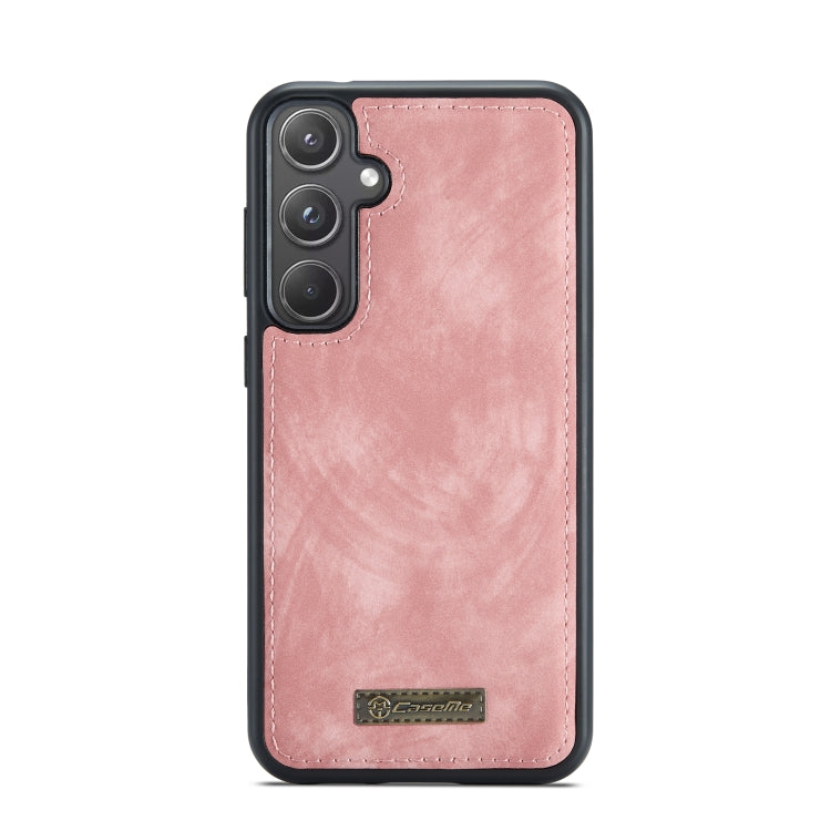 For Samsung Galaxy A55 5G CaseMe 008 Multifunctional Zipper Wallet Leather Phone Case with Lanyard(Pink)