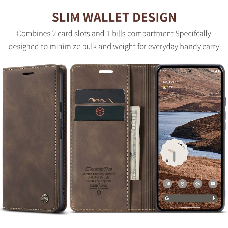 For Google Pixel 10 Pro XL / 9 Pro XL CaseMe 013 Multifunctional Horizontal Flip Leather Phone Case(Coffee)