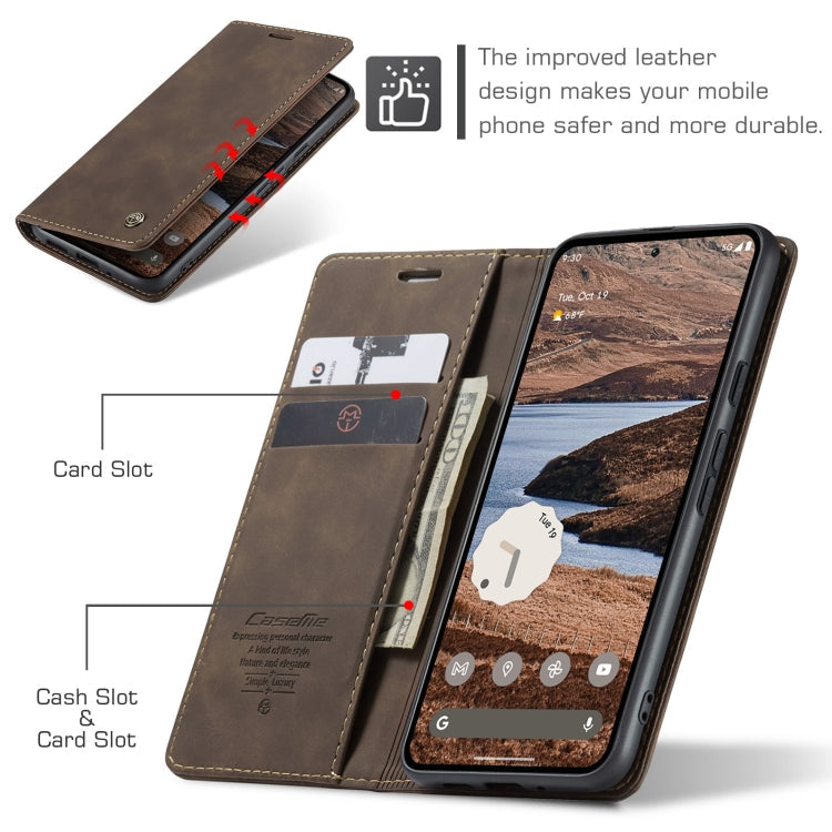For Google Pixel 10 Pro XL / 9 Pro XL CaseMe 013 Multifunctional Horizontal Flip Leather Phone Case(Coffee)