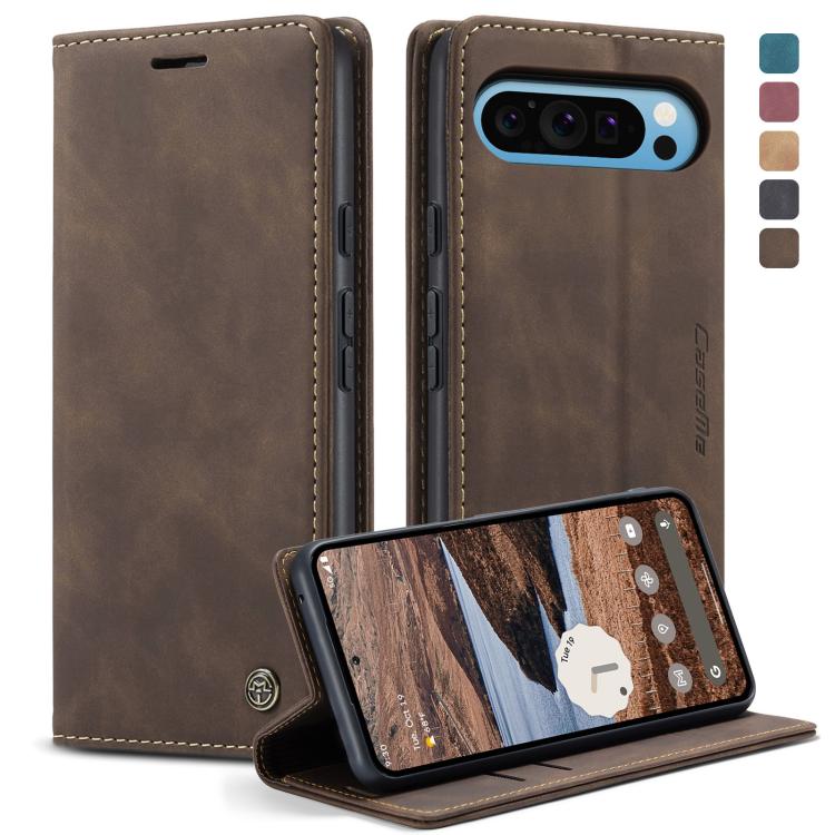 For Google Pixel 10 Pro XL / 9 Pro XL CaseMe 013 Multifunctional Horizontal Flip Leather Phone Case(Coffee)