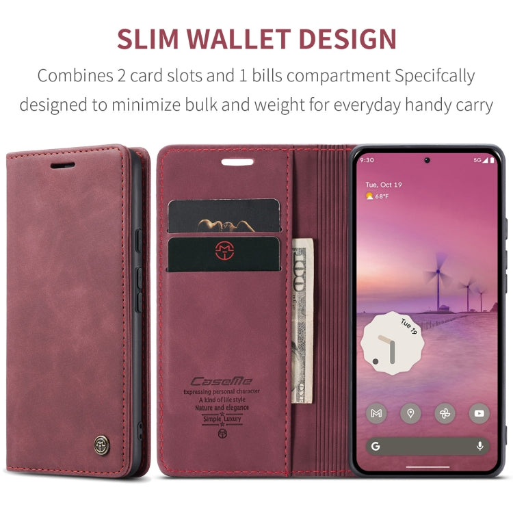 For Google Pixel 10 Pro XL / 9 Pro XL CaseMe 013 Multifunctional Horizontal Flip Leather Phone Case(Wine Red)