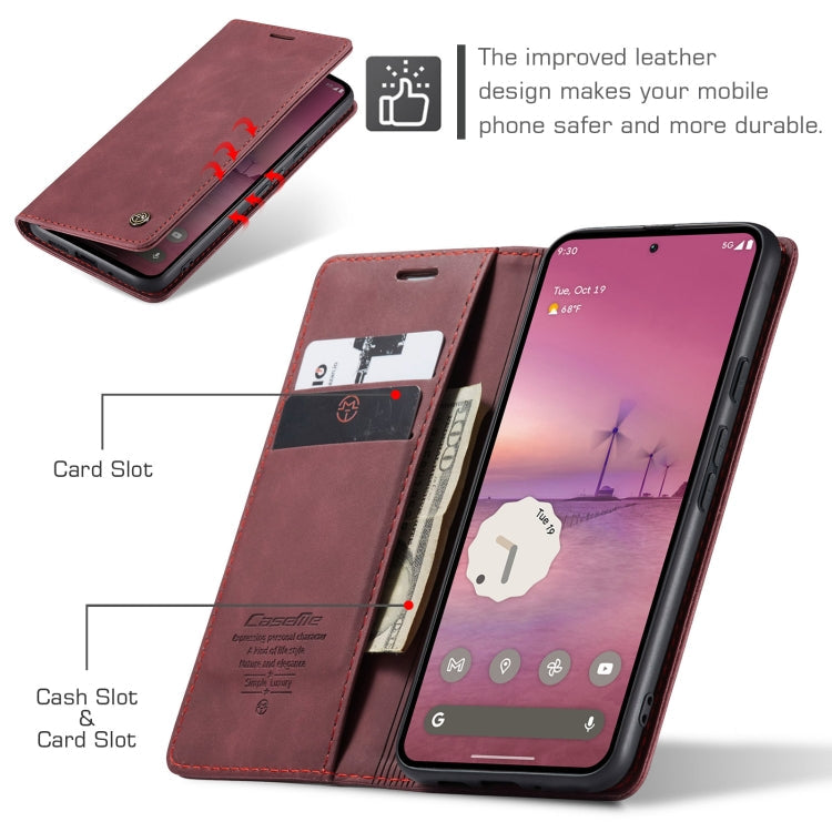 For Google Pixel 10 Pro XL / 9 Pro XL CaseMe 013 Multifunctional Horizontal Flip Leather Phone Case(Wine Red)