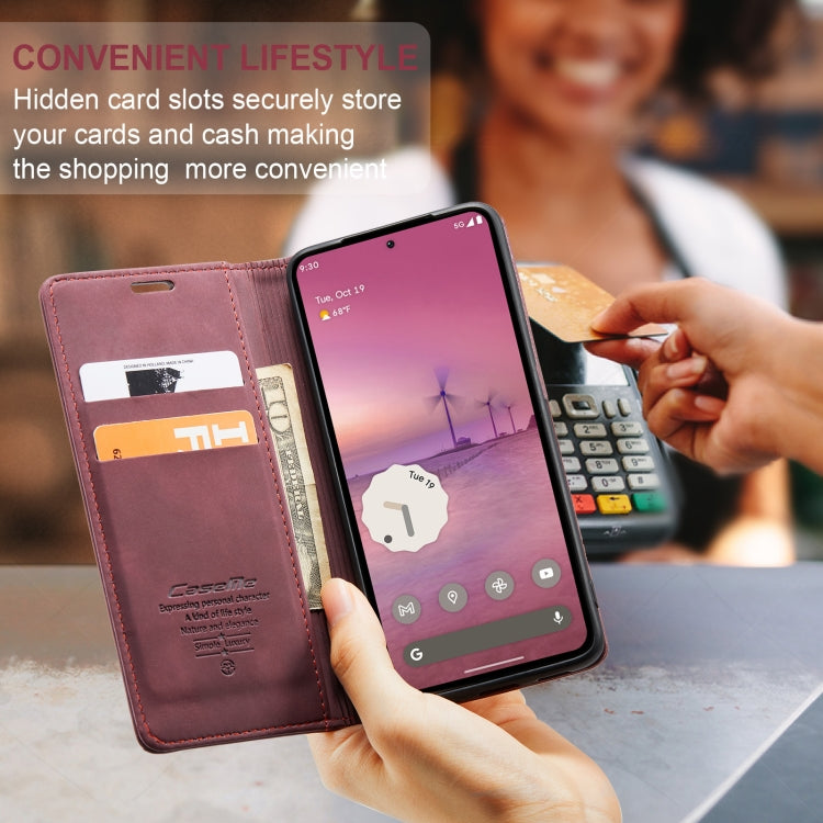 For Google Pixel 10 Pro XL / 9 Pro XL CaseMe 013 Multifunctional Horizontal Flip Leather Phone Case(Wine Red)