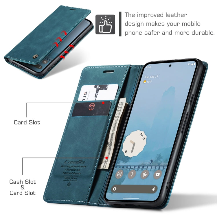 For Google Pixel 10 Pro XL / 9 Pro XL CaseMe 013 Multifunctional Horizontal Flip Leather Phone Case(Blue)