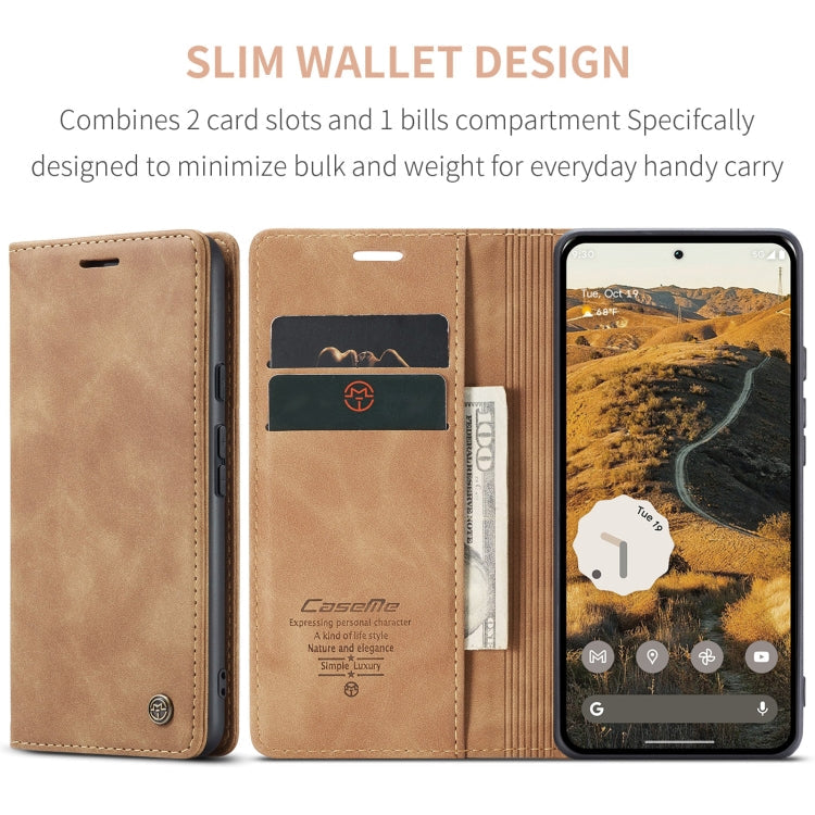 For Google Pixel 10 Pro XL / 9 Pro XL CaseMe 013 Multifunctional Horizontal Flip Leather Phone Case(Brown)
