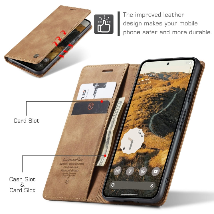 For Google Pixel 10 Pro XL / 9 Pro XL CaseMe 013 Multifunctional Horizontal Flip Leather Phone Case(Brown)