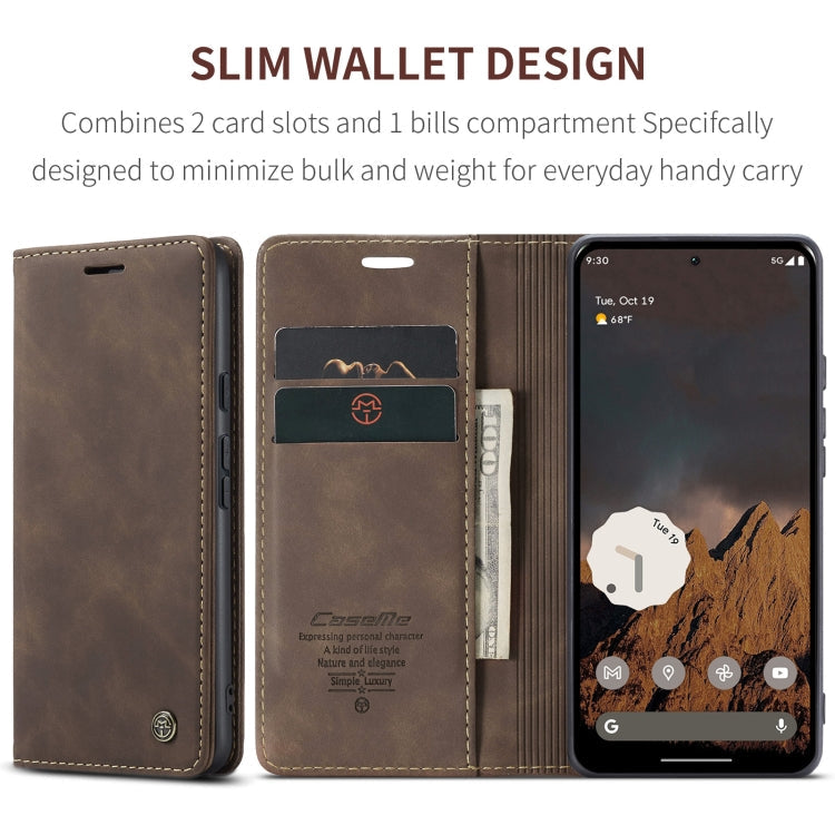 For Google Pixel 10 / 10 Pro / 9 CaseMe 013 Multifunctional Horizontal Flip Leather Phone Case(Coffee)