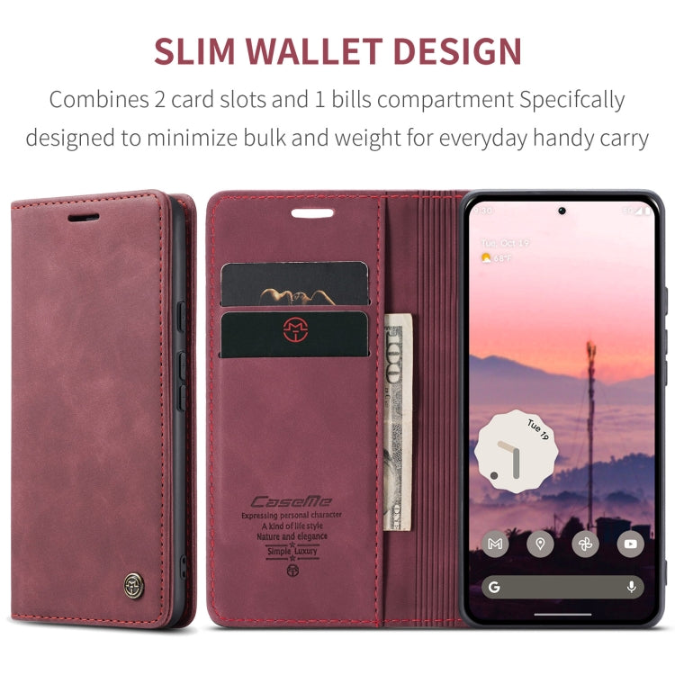 For Google Pixel 10 / 10 Pro / 9 CaseMe 013 Multifunctional Horizontal Flip Leather Phone Case(Wine Red)