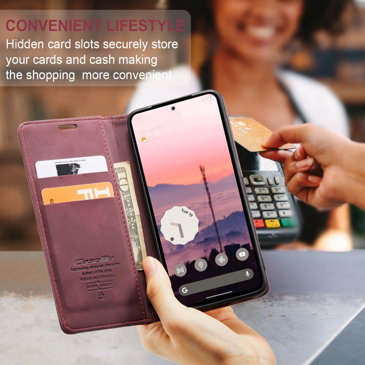 For Google Pixel 10 / 10 Pro / 9 CaseMe 013 Multifunctional Horizontal Flip Leather Phone Case(Wine Red)