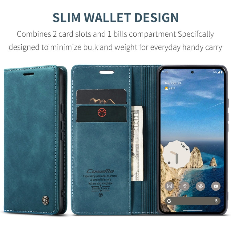 For Google Pixel 10 / 10 Pro / 9 CaseMe 013 Multifunctional Horizontal Flip Leather Phone Case(Blue)