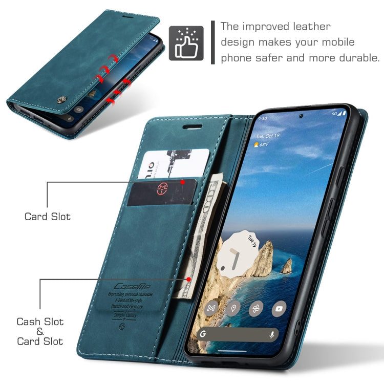 For Google Pixel 10 / 10 Pro / 9 CaseMe 013 Multifunctional Horizontal Flip Leather Phone Case(Blue)