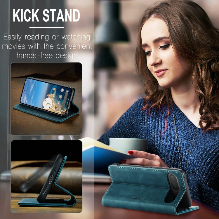 For Google Pixel 10 / 10 Pro / 9 CaseMe 013 Multifunctional Horizontal Flip Leather Phone Case(Blue)