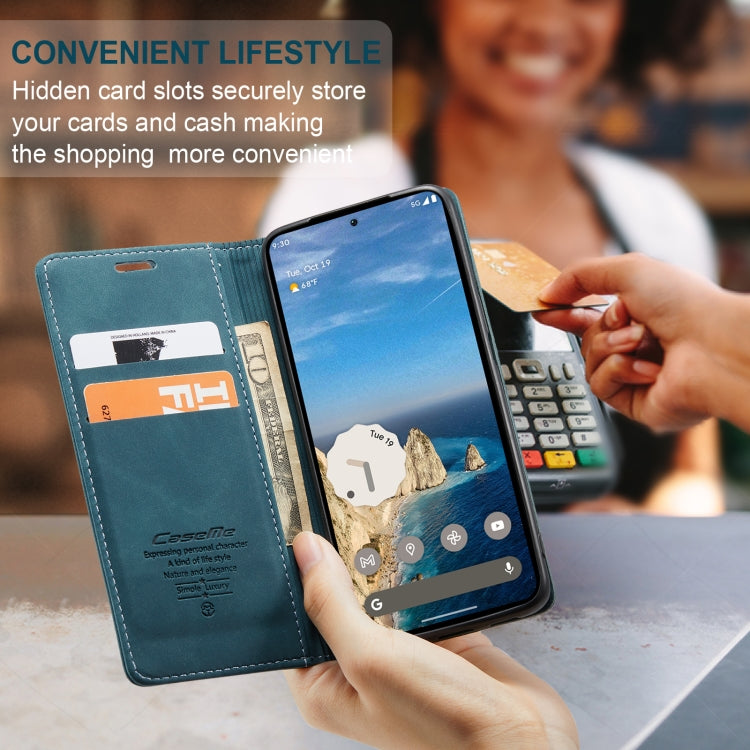 For Google Pixel 10 / 10 Pro / 9 CaseMe 013 Multifunctional Horizontal Flip Leather Phone Case(Blue)