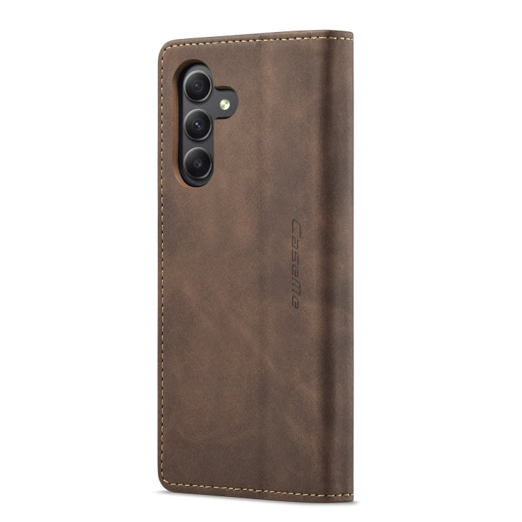 For Samsung Galaxy A15 5G CaseMe 013 Multifunctional Horizontal Flip Leather Phone Case(Coffee)