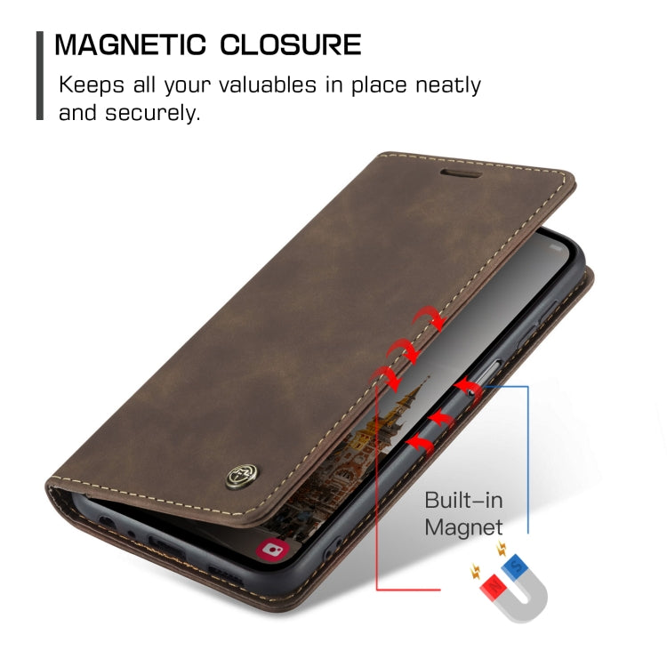 For Samsung Galaxy A15 5G CaseMe 013 Multifunctional Horizontal Flip Leather Phone Case(Coffee)