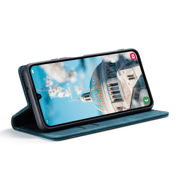 For Samsung Galaxy A15 5G CaseMe 013 Multifunctional Horizontal Flip Leather Phone Case(Blue)