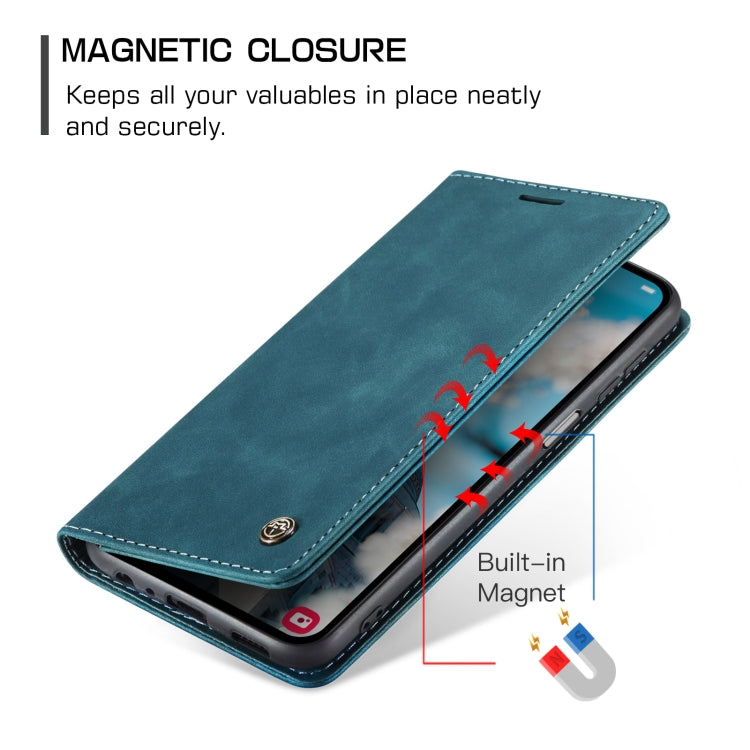 For Samsung Galaxy A15 5G CaseMe 013 Multifunctional Horizontal Flip Leather Phone Case(Blue)