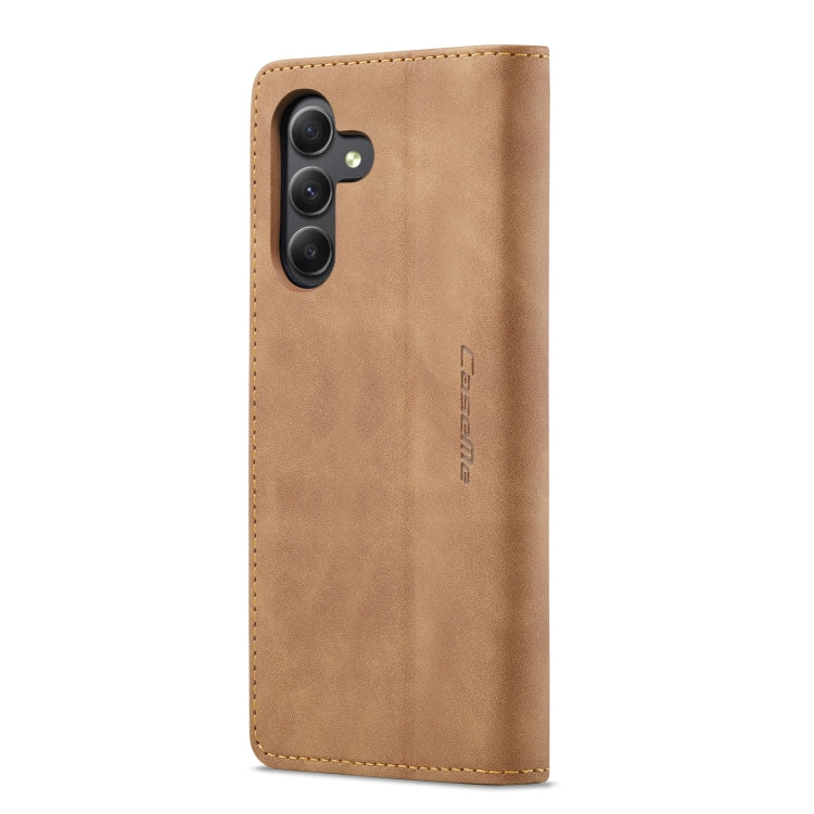For Samsung Galaxy A15 5G CaseMe 013 Multifunctional Horizontal Flip Leather Phone Case(Brown)