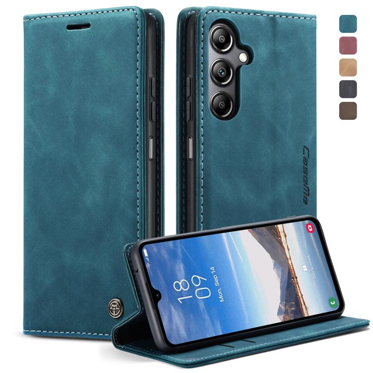 For Samsung Galaxy A05s CaseMe 013 Multifunctional Horizontal Flip Leather Phone Case(Blue)