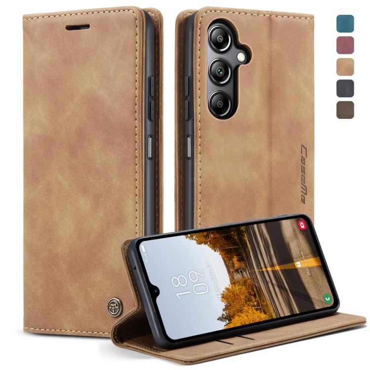 For Samsung Galaxy A05s CaseMe 013 Multifunctional Horizontal Flip Leather Phone Case(Brown)