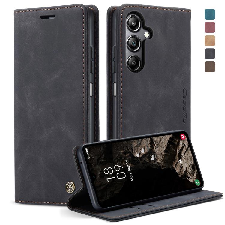 For Samsung Galaxy A05s CaseMe 013 Multifunctional Horizontal Flip Leather Phone Case(Black)
