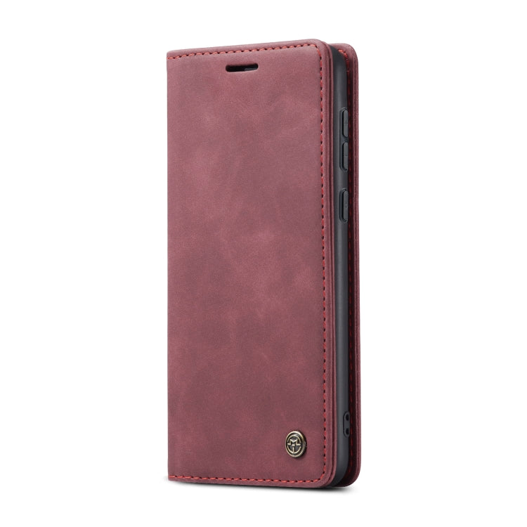 For Samsung Galaxy A35 5G CaseMe 013 Multifunctional Horizontal Flip Leather Phone Case(Wine Red)