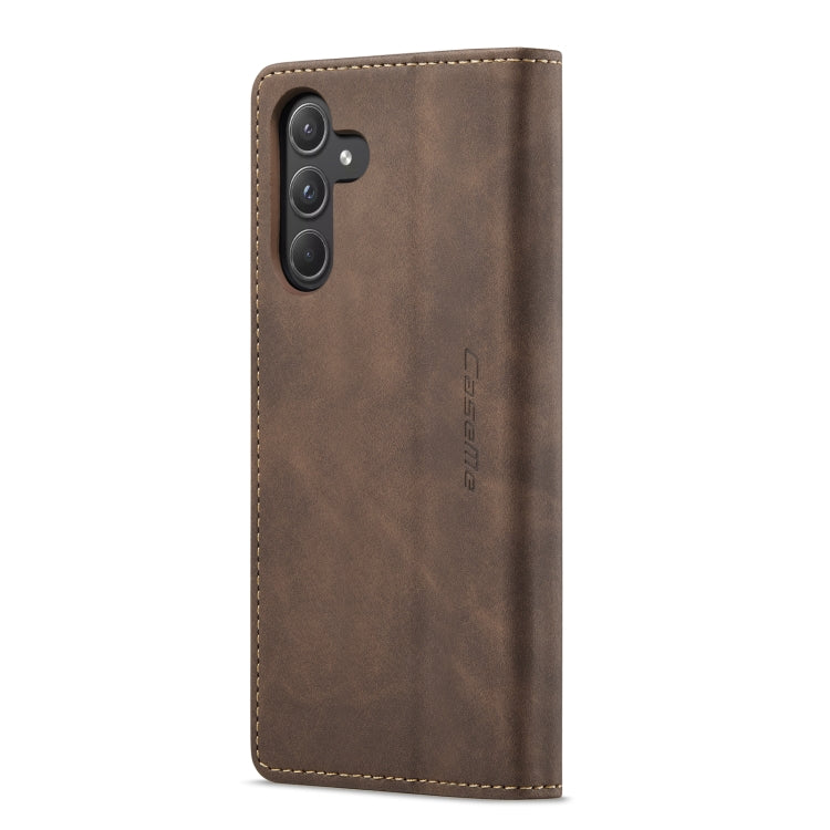 For Samsung Galaxy A55 5G CaseMe 013 Multifunctional Horizontal Flip Leather Phone Case(Coffee)