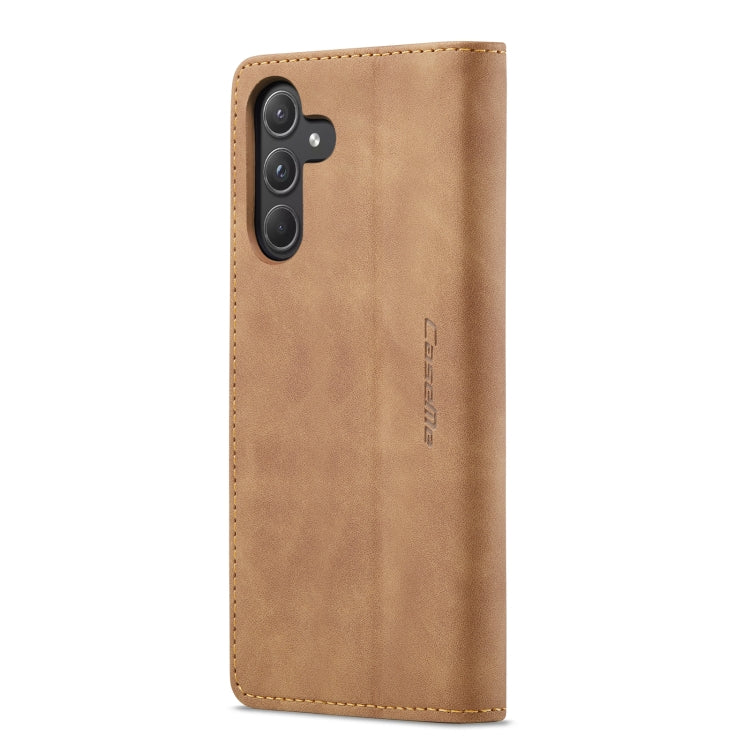 For Samsung Galaxy A55 5G CaseMe 013 Multifunctional Horizontal Flip Leather Phone Case(Brown)
