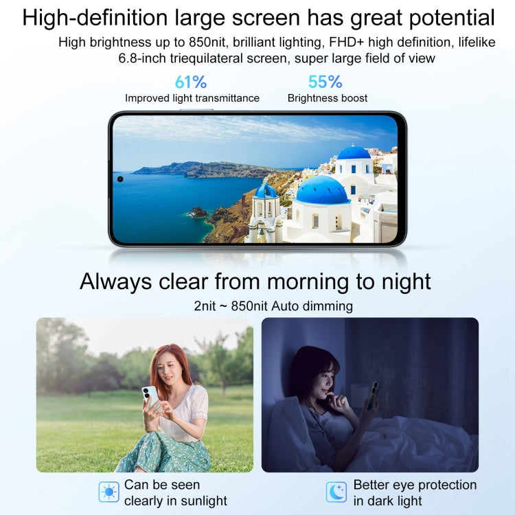 Honor Play8T, 12GB+256GB,  6.8 inch MagicOS 7.2 Dimensity 6080 Octa Core up to 2.4GHz, Network: 5G, OTG, Not Support Google Play(Green)