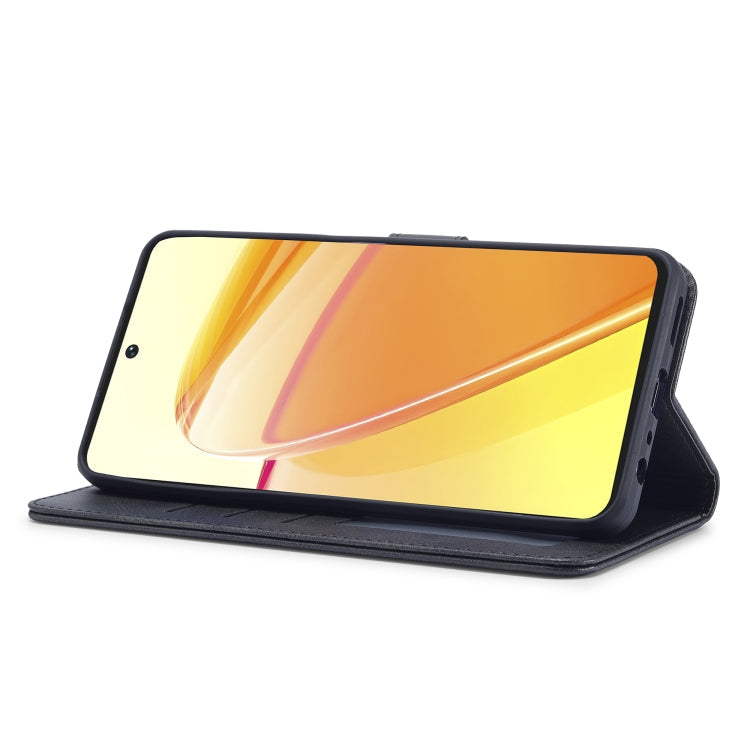 For Realme C55 LC.IMEEKE Calf Texture Horizontal Flip Leather Case(Black)