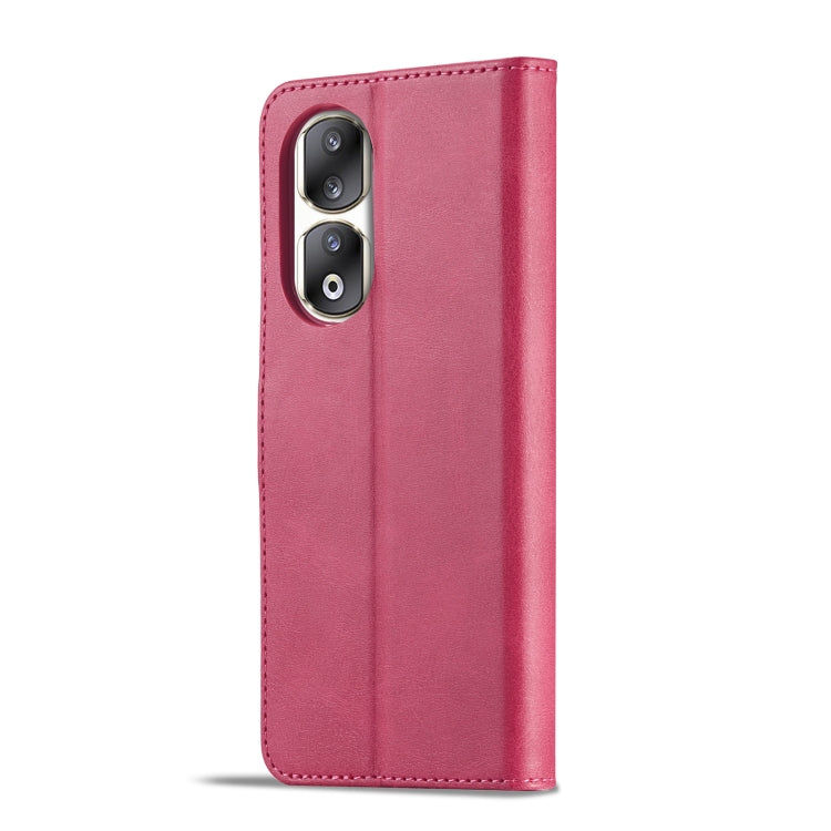 For Honor 90 Pro LC.IMEEKE Calf Texture Leather Phone Case(Red)